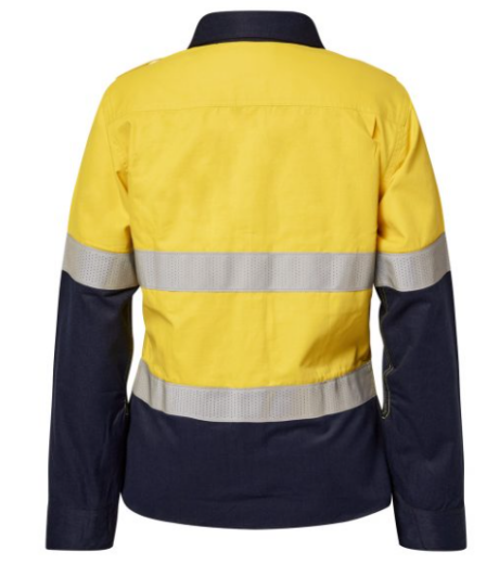 Picture of WOMENS HRC2 INHERENT HI VIS REFLECTIVE SHIRT WITH GUSSET SLEEVES AND FR REFLECTIVE TAPE